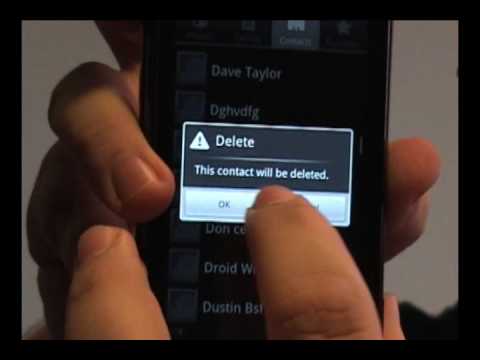 how to delete facebook contacts from droid x