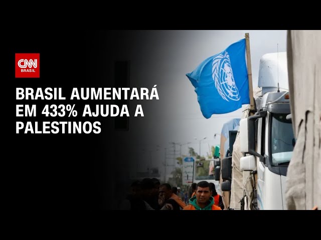 Brasil aumentará em 433% ajuda a palestinos | CNN PRIME TIME