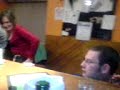 Bazil licking the bar in Auldearn