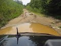 out with my buddy and his jeep we crossed the creeks a few times and eventually had to change his tire.. but not after having to drive back up the trail in the trailblazer and then having to get a new