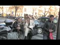 we spotted the super model kate moss leaving the ritz palace on famous place vendome in paris. she was expected at the longchamp store to see her new bag col...