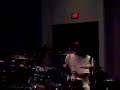 evan brice on organ and chris gray jr. on drums workin' out in one of the conference rooms during aim