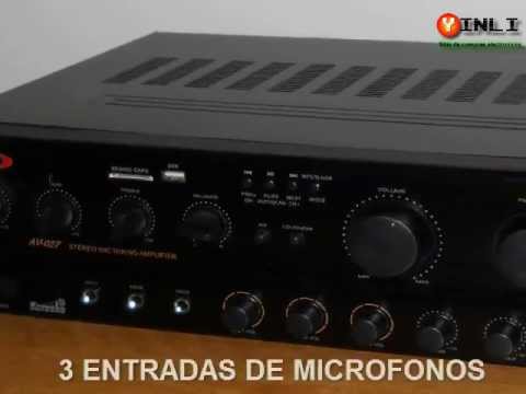 Amplificadores de Potenci - Excelente equipo, amplificador estereo de 2 x 150 watts, incluye radio fm y reproductor mp3. alimentacion 220 volt. puerto USB y slot SD para los temas MP3. ...