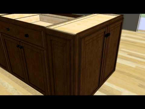 how to fasten a kitchen island to the floor