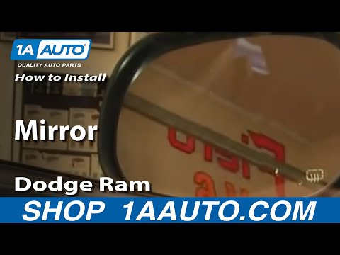 How To Install Replace Broken Side Rear View Mirror Dodge Ram 94-01 1AAuto.com