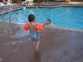 Ben jumping into the pool Ben jumping into the pool