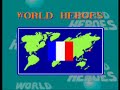 the gameplay of world heroes for snes. created by sun soft & snk/adk.