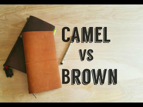 [Midori] Traveler's Notebook- Camel vs Brown