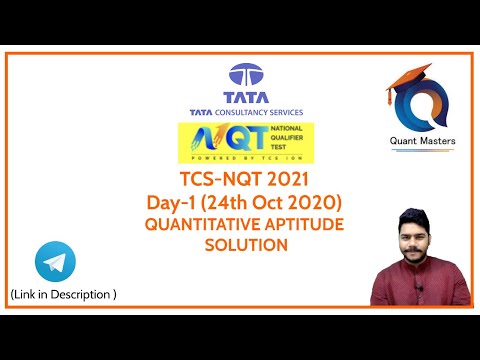 TCS NQT 2020 Slot-1 Quantitative Aptitude Solutions | TCS NQT 2021 Exam Solution