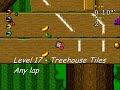 in challenge mode, there are some powerups hidden in some parts of the level. these can be: -1-up: gives you an extra life. -level warp: skips the current level. -1 lap: removes 1 lap from your counter. some of these only appear on certain laps. 0:00 level 2 - driller killer 0:10 level 6 - ceiling circuits 0:20 level 8 - atv action 0:29 level 12 - roller coaster 0:38 level 13 - bury my body 0:46 level 14 - piano panic 0:56 level 16 - banked oval 1:04 level 17 - treehouse tiles 1:13 level 18 - vice squad 1:21 level 19 - musical hits i'm pretty sure i haven't missed any, but if i did, tell me.