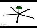 Big Fan CFD analysis laminar flow full transient rotation