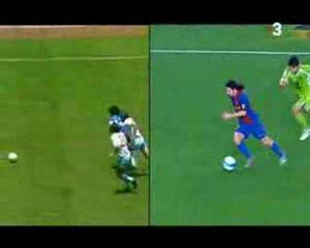 Golazo de Messi (Maradona) al Getafe