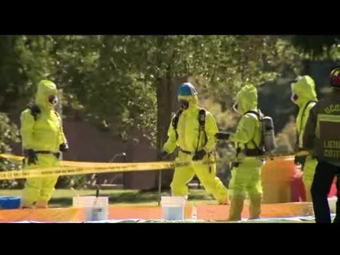 chemical spill - Authorities were called to Ethel Walker School in Simsbury after teacher discovered a chemical spill.