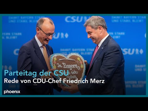 Rede des CDU-Parteivorsitzenden Friedrich Merz auf dem Parteitag der CSU in München
