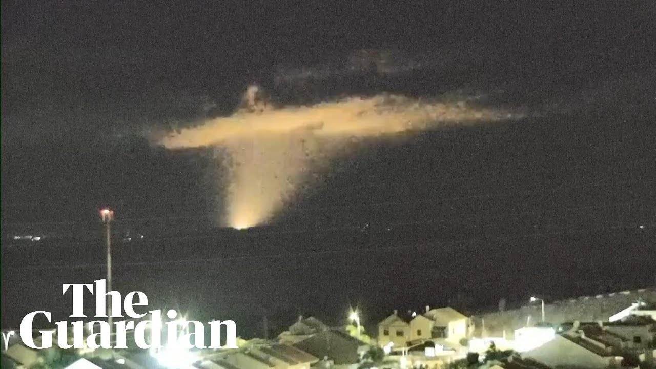 Explosions light up Gaza sky in Israeli strike