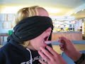 Blindfolded-yoghurt-eating Blindfolded-yoghurt-eating