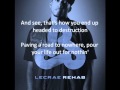 Lecrae Rehab - Background with lyrics