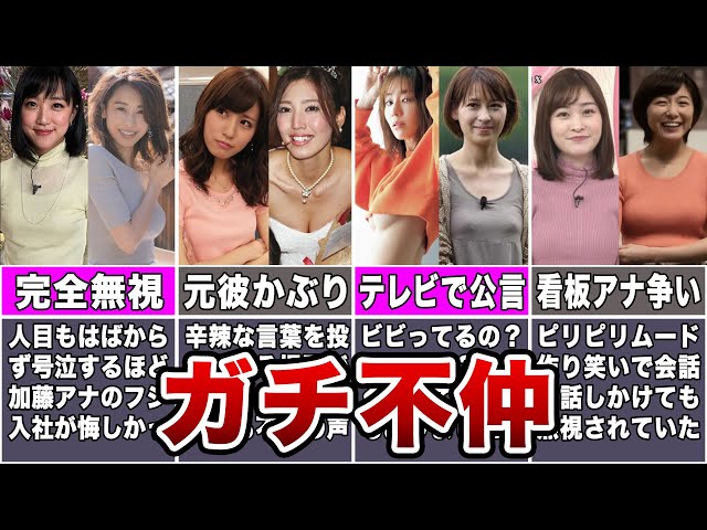 【闇】リアル不仲が噂される女子アナペア7選
