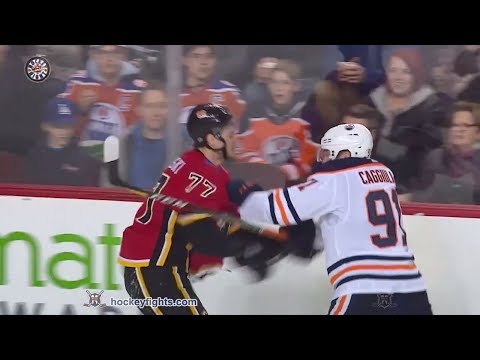 Drake Caggiula vs Mark Jankowski Mar 31, 2018