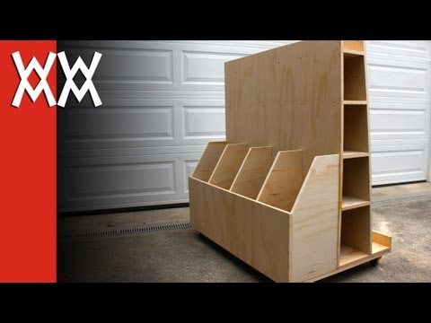 storage - Here's a rolling cart for storing lumber, plywood, and other sheet goods in your workshop. I made this to take up as little space as possible, yet hold a lot...