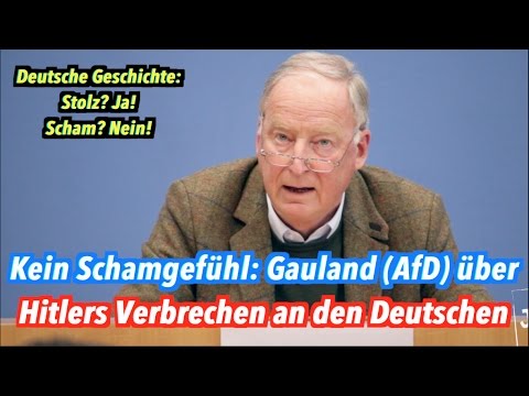 AfD: Kein Schamgefühl - Alexander Gauland (AfD) übe ...