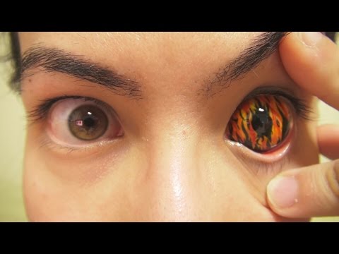 How to: Insert And Remove Flames Sclera Contact Lenses (Fxeyes)