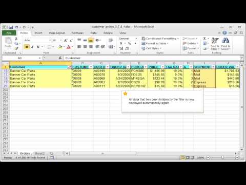 how to remove filter in excel