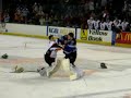 stars vs  lancers 2007 brawl/goalie fight