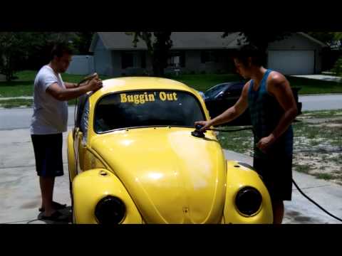 how to spray paint a vw beetle