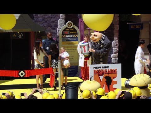 Despicable Me Minion Mayhem grand opening at Universal Studios Hollywood with Gru, Minions