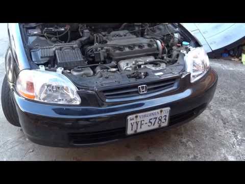 1998 Honda Civic EX Headlamp And Light Bulb Change