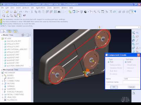 how to make flexible belt in pro e
