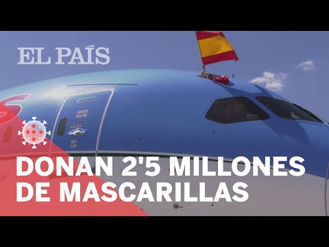 Una compañía italiana dona 2,5 millones de mascarillas a España