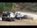 Car Crashes into Parked Motorcycles on Mulholland