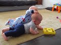 Carson and Lennox wrestling
