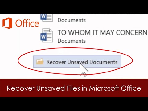 how to recover unsaved word document 2013