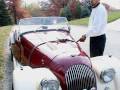 Bill Loughman driving his Morgan Car