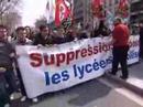 La manifestation des lycéens La manifestation des lycéens