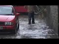 Lorry backs into river during Calderdale floods Jan \ Lorry backs into river during Calderdale floods Jan \