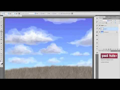how to paint clouds in ps