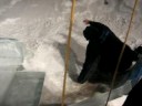 Mac Sliding down the slide in the Antartic Centre in Christ church