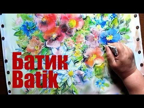 Нарисуем цветок на ткани Нарисуем цветок на ткани