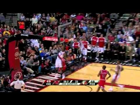 Rudy Fernandez to Wesley Matthews against Bulls