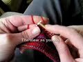 Continental knit - holding one yarn
