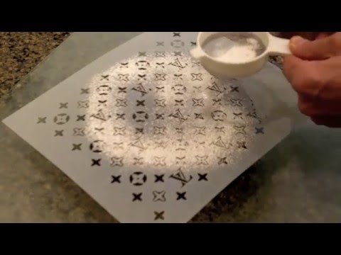 how to paint lv logo on cake