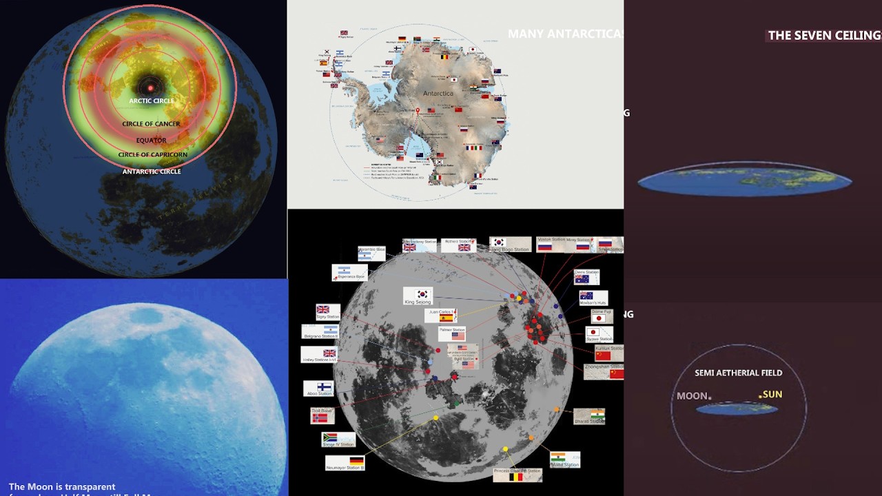 La Luna es el Mapa Proyectado de la Tierra en el Cielo Domo Espacio. Todos lo saben!