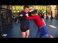 Muay Thai Elbow and Knee from Shin Across Clinch
