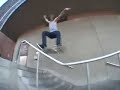 FILMED BY TYLER CANDELLA, University of Cincinnati double kinked rail. Made out of aluminum but that didn't stop Caleb from skating it.