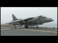 Produced by Lance Cpl. Tammy K. Hineline Third Army US Army Central ARCENT AV-8B Harrier IIs taking off from the flight deck of the USS Kearsarge off the shore of Camp Lejeune, NC The 26th Marine Expeditionary Unit is embarked aboard the USS Kearsarge, USS Carter Hall, and USS New York for Amphibious Squadron (PHIBRON)/Marine Expeditionary Unit Integration (PMINT) training. PMINT integrates 26th MEU Marines with their Navy counterparts to train in planning and execution of missions they may conduct while deployed together in the fall.