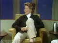 hepburn rarely granted interviews, and when she did, she wanted them under her terms. when she agreed to appear on the dick cavett show they went in the studio a day early so she could get the feel of things. they ended up doing the interview right then and there, without an audience.

in this clip she tells cavett and his crew what she thinks of the set.

http://www.amazon.com/gp/redirect.html?ie=utf8&location=http%3a%2f%2fwww.amazon.com%2fdick-cavett-show-hollywood-greats%2fdp%2fb000g0o5eg&tag=typographica-20&linkcode=ur2&camp=1789&creative=9325